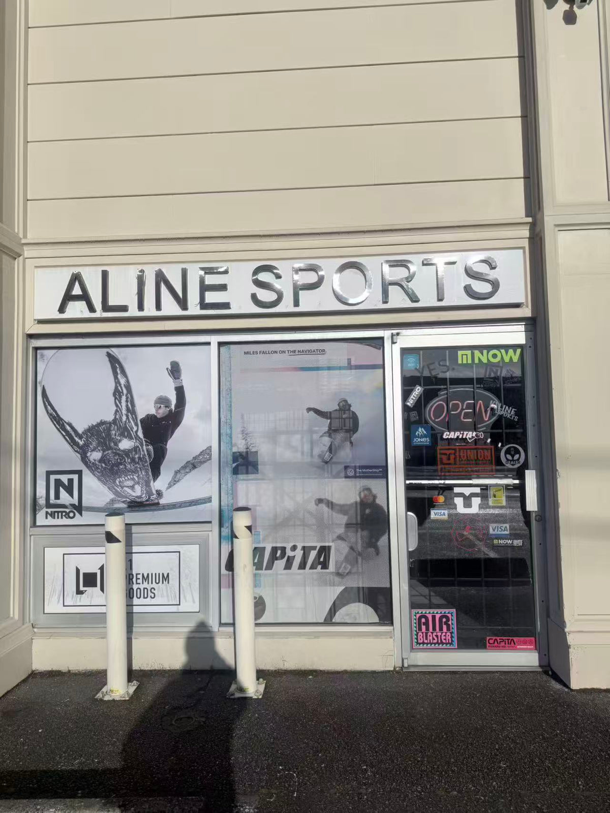 Aline Sports storefront in Richmond, British Columbia